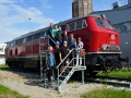 Gruppenbild Eisenbahnfreunde Kraichgau DB Fahrzeuginstandhaltung BR 218